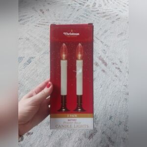 Christmas Candle Lights 2 Pack Bottom Battery.